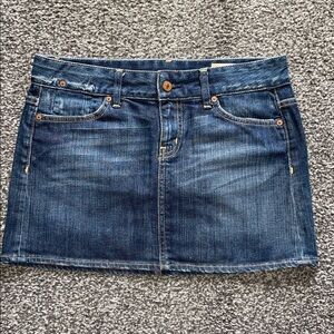 GAP 1969 Y2K Denim Jean Mini Skirt Dark Wash Size 4